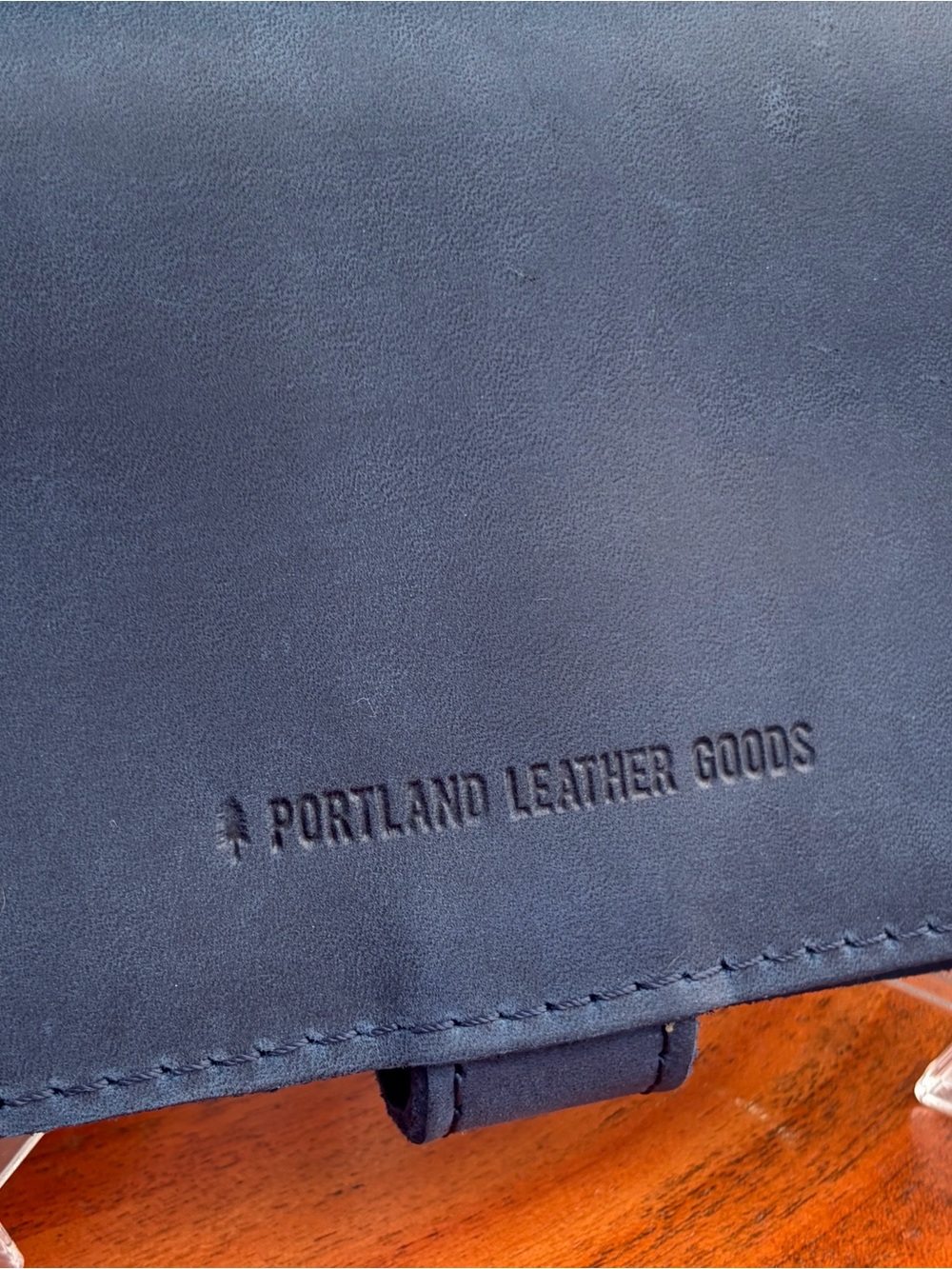 Portland Leather Women’s Bifold Wallet Deep Water Blue EUC - Picture 10 of 14